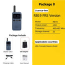Retevis RB19 FRS RB619 PMR Walkie Talkie Portable Two Way Radio Type C USB Rechargeable for Hands Free Lightweight Compact Radio