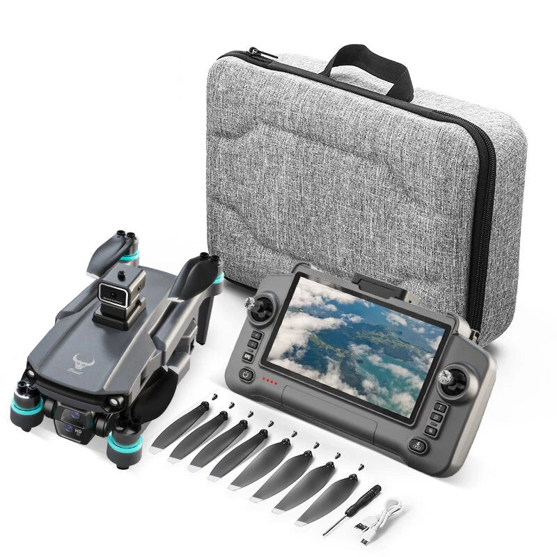 ZLL Beast SG603 PRO GPS 5G WiFi FPV with 4.5inch Touchable LCD Screen Controller Voice Broadcast 720P HD Dual Camera Servo Gimbal 360 Obstacle Avoidance One-Key Airdrop Brushless Foldable RC Drone Quadcopter RTF