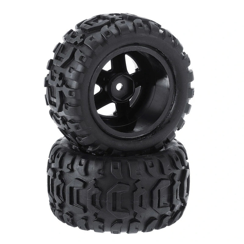 2PCS Tires Wheels Rims for HBX 16889 1/16 RC Car Vehicles Spare Parts M16038