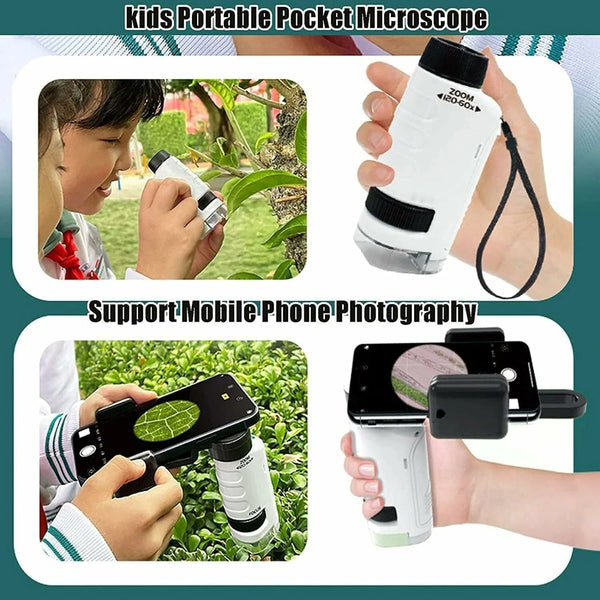 Portable Handheld Microscope for Kids Mini Labsters Portable Microscope Portable Microscope Kids Minilabsters Handheld Pocket Microscope