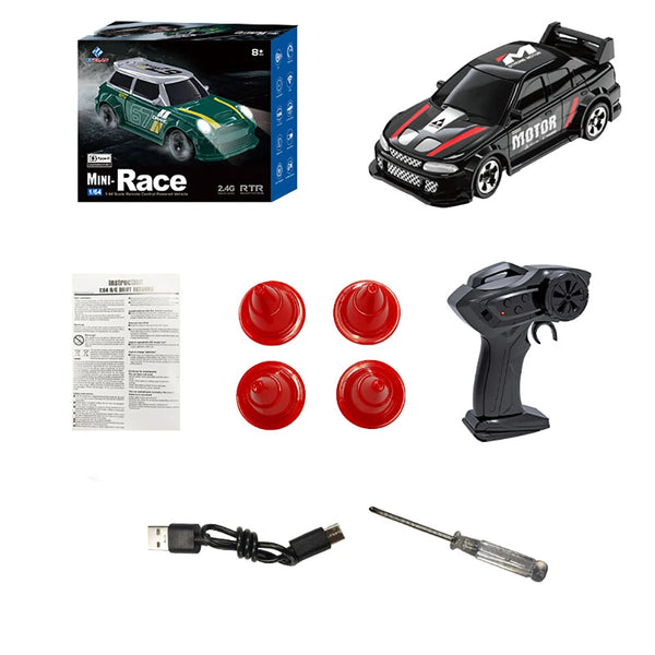 KFPLAN KF33 RTR 1/64 2.4G 4WD Mini Drift RC Car Sports LED Light High Speed On-Road Micro Racing Remote Control Vehicles Models Desktop Ornaments Toys