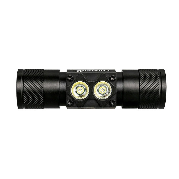 Trustfire H5R 600 Lumens Headlamp 150 Dual Lamp LED USB Rechargeable Headlights 180 Adjustable IP68 Head Torch 18650 Flashlights with Power Indicator for Outdoor Cycling Adventure Fishing