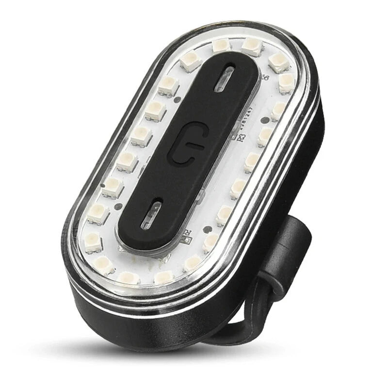 BIKIGHT Colorful RGB USB Rechargeable LED Bike Taillight 14 Light Modes Waterproof Safety Rear Light for Night Riding Cycling Equipmen
