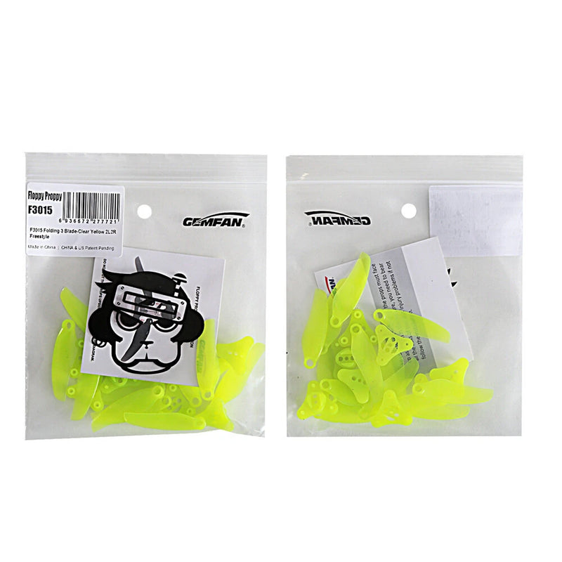 2 Pairs / 10 Pairs Gemfan Floppy Proppy F3015 3015 3x1.5 3 Inch 3-Blade Folding Propeller PC 1.5mm Shaft Hole for RC Drone FPV Racing