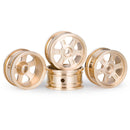 4PCS Upgraded Brass Wheel Rims 0.7'' for Axial SCX30 1/30 RC Car Vehicles Models Spare Parts