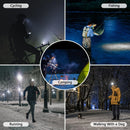 XANES Knitted Bike Warm Hat Removeable LED Light 3 Modes Brightness 200mAh Battery USB Chargeable Portable Flashlight for Cycling Fishing Hiking Camping Running