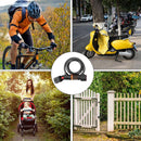 XANES Bicycle Steel Cable Lock 5 Digit Password High Security with Taillight Thicken Anti-Theft Safety Lock Motorcycle MTB Road Bike Accessories