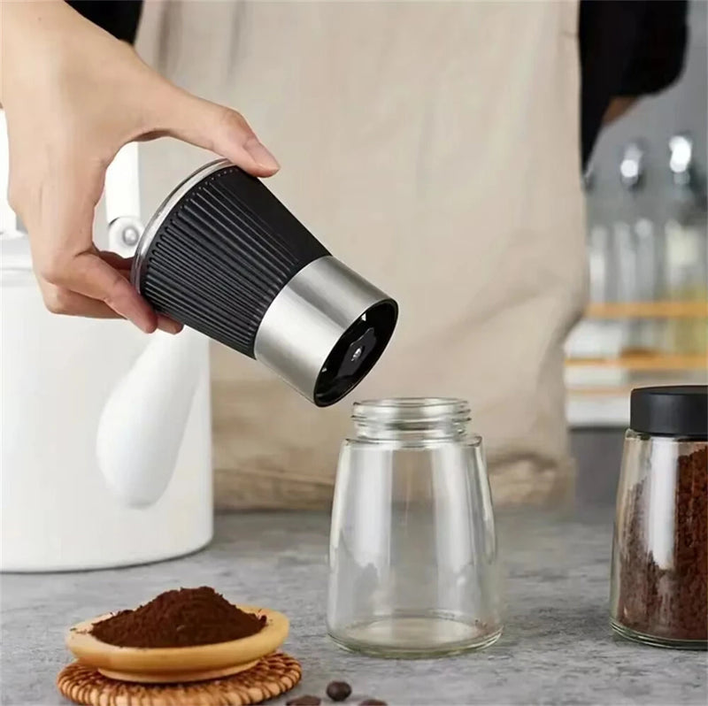 IPRee Manual Coffee Grinder Glass Portable Outdoor Coffee Machine Ceramic Grinding Core Pepper Grain Mill Coffeeware for Kitchen