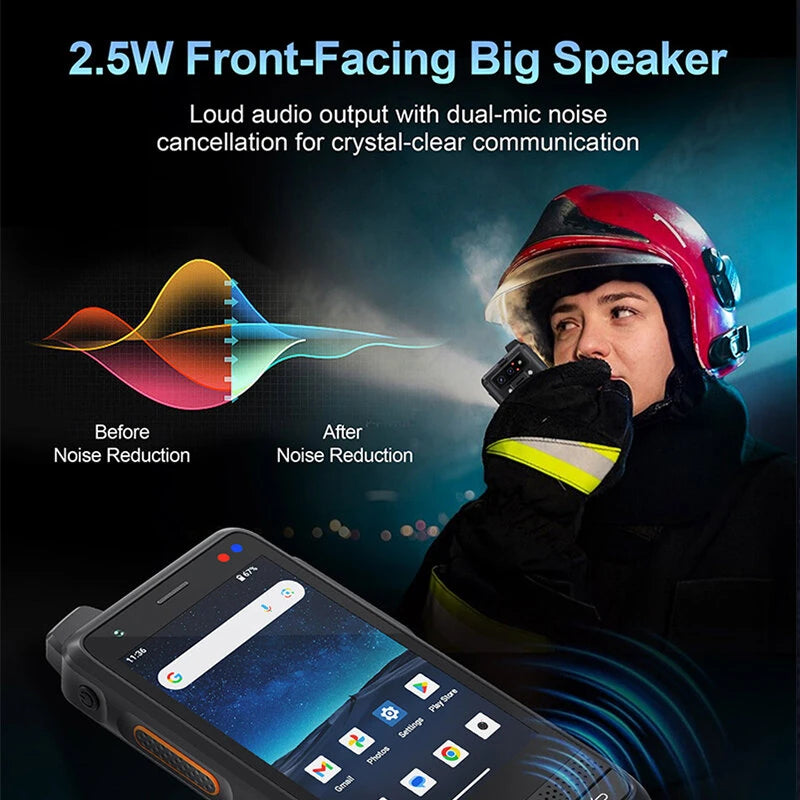 UNIWA F400 Zello POC Walkie Talkie Global 4G Rugged PDA Android 15.0 4-Inch 4GB+64GB 2.5W Loudspeaker 4350mAh PoC SOS Button NFC Two-way Radio