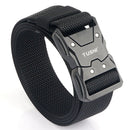 1Pc Popvcly Belt Metal Buckle Quick Release Belt Casual Tooling Training Belt Men's Pants Belt