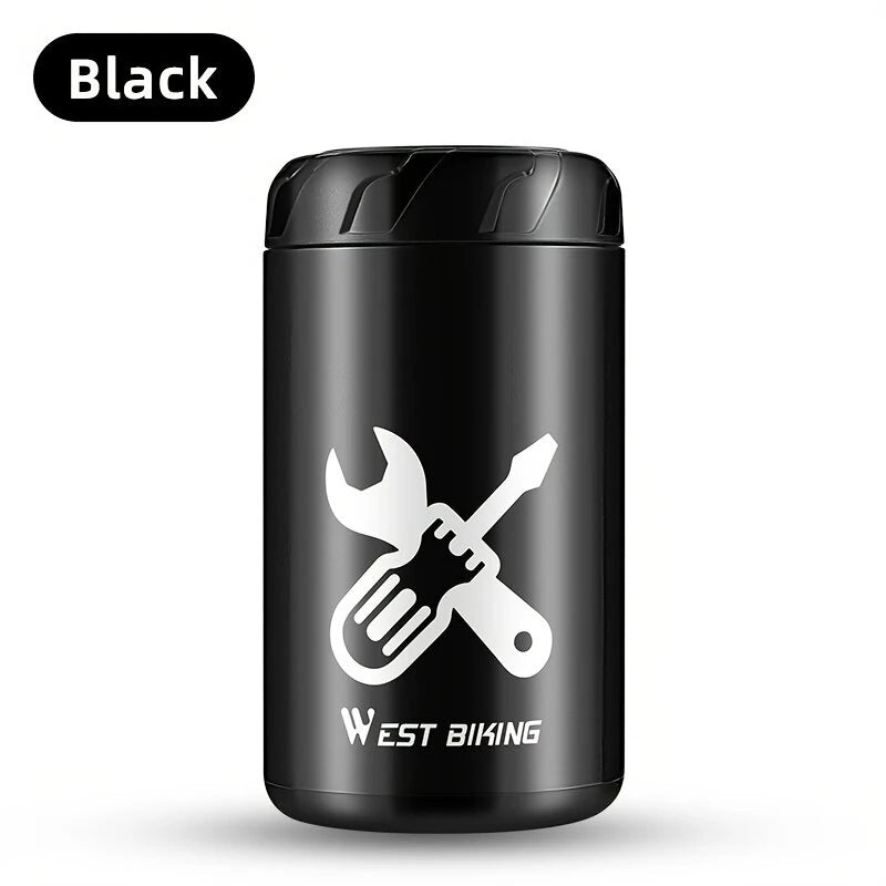 WEST BIKING Bicycle Hard Shell Kettle Shaped Tool Organizer Lightweight Portable Waterproof Repair Kit Storage Box for MTB Road Bike