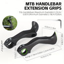 WEST BIKING Adjustable Fluorescent Bicycle Extended Handlebar Lightweight Mountain Bike Bar Ends Deputy Handle