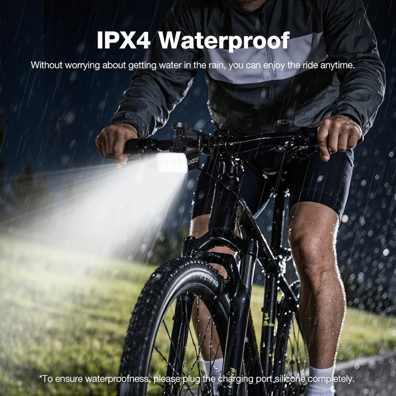 LAOTIE BU08 Wireless Remote Hoisting Bicycle Headlight 1530 Lumens Lifting Front Head Lamp 4000mAh USB Rechargeable Aluminum Alloy for Road MTB Mountain Bike