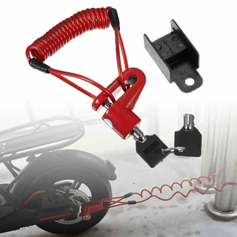 Anti-theft Lock For Electric Scooter Xiaomi Mijia Electric Scooter Electric Bike Disc Brake Lock With Steel Wire Bicycle Mountain Bike Motorcycle Disc lock Safety Theft Protect