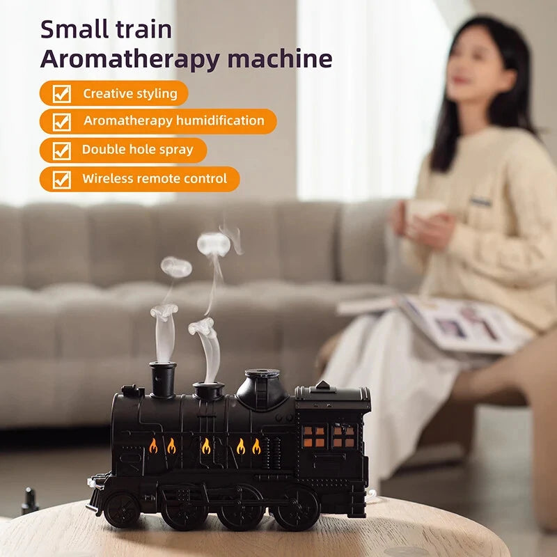300ml Train Air Humidifier with Remote Control Ultrasonic Aromatherapy Diffusers Mist Maker Fragrance Essential Oil Aroma Difusor