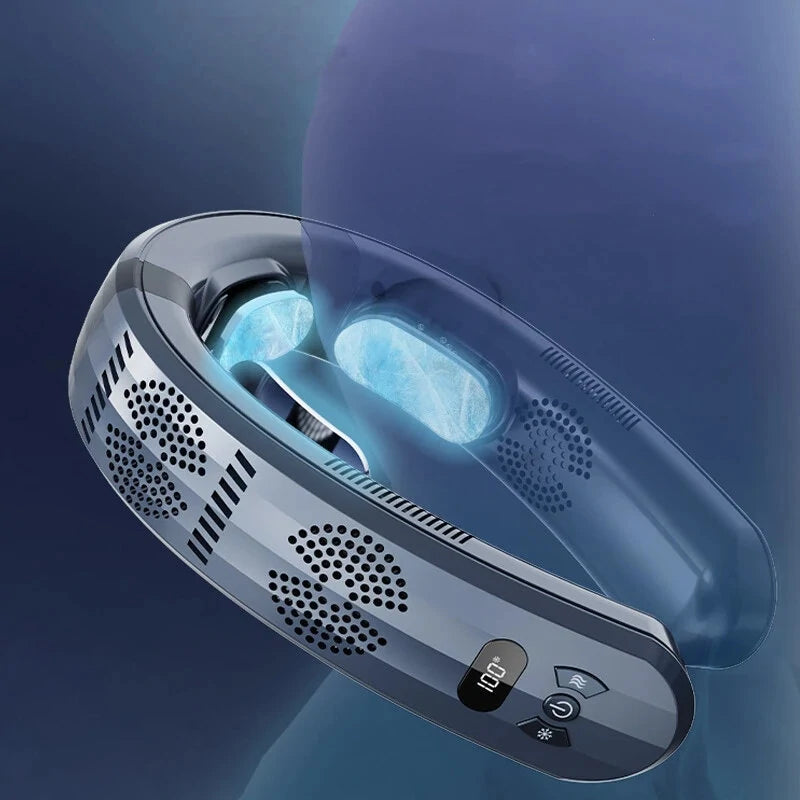 Portable 3 Mode Wearable Air Conditioner with 360 Airflow Coverage 6000mAh Rechargeable USB Charging Lightweight Perfect for Outdoor Activity Travel Office