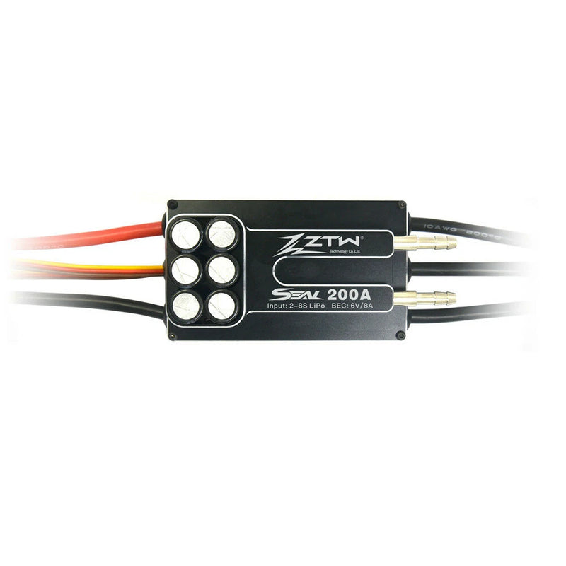 ZTW Seal 200A V2 Brushless ESC Waterproof All Metal Case Speed Controller for RC Boat Model