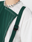 INCERUN Mens Fashion Fashion Color Block Stitching Buckle Design Short Sleeve T-Shirt