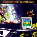 Dual Probe Large Colorful Touchscreen Food Meat Thermometer  Kitchen Cooking BBQ Thermometer High Temperature Alarm Fahrenheit or Celsius Preset Temperature With Stand