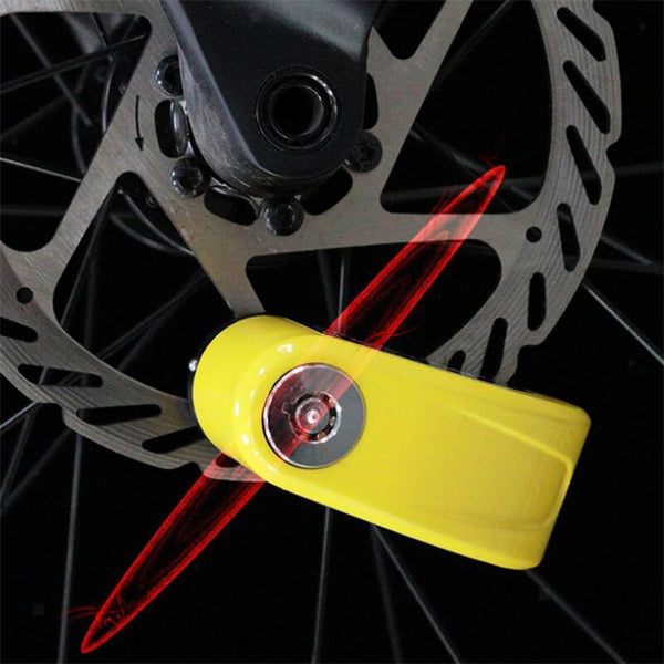 Bike Alarm Disc Brake Lock Security Anti-theft Type-C Rechargeable Large Capacity Battery Waterproof Aluminum Alloy Wheel Lock with 110dB Horn for Motorcycle Scooter
