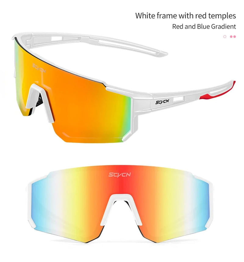 SCVCN UV400 HD Polarized Cycling Sunglasses Women Men Outdoor Sports Bike Glasses Windproof Fishing Hiking Bicycle Sun Glasses Goggles