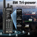 Baofeng DM-32UV 8W Power DMR Digital Analog Walkie Talkie 2.0" TFT GPS APRS 4000 Channels NOAA VOXs Type-C Two Way Radio With Earphones