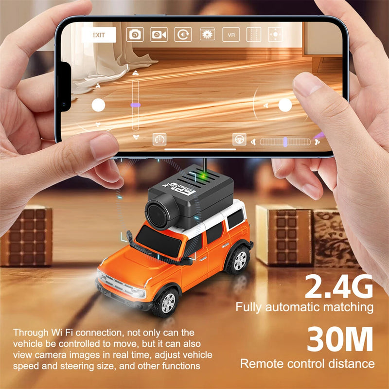 Wltoys 6405 6405-C 1/64 2.4G FPV RC Car Wifi Camera Photos Videos VR App Control Built In Gyro Drift Desktop Micro 3 Speed On-Road Mini Full Proportional Vehicles Models Toys