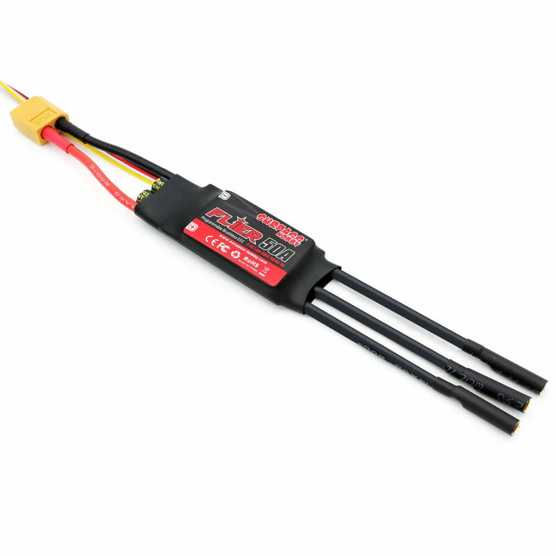 SURPASS-HOBBY FLIER Series New 32-bit 50A Brushless ESC With 5V/6V 4A SBEC 2-4S Support Programming for RC Airplane