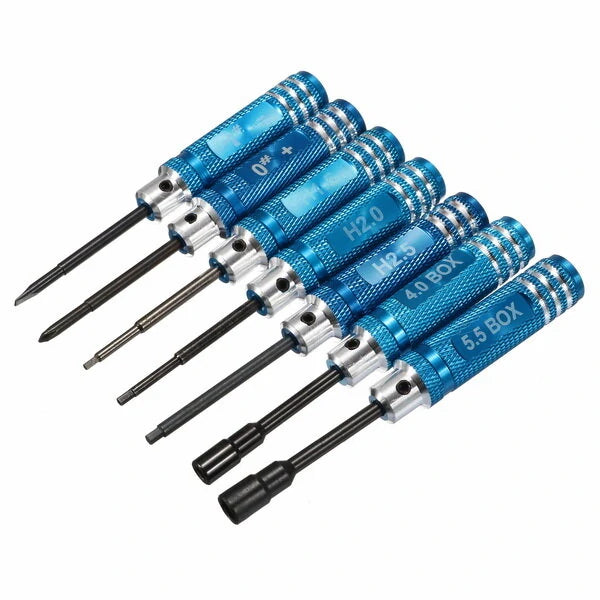 7pcs 1.5/2/2.5/3/4/5.5mm Hexagonal Screwdriver Tool Set For RC Model