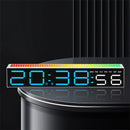 RGB Light Table Clock LED Alarm Clock Speaker Display Colorful 3 Levels Brightness Dual Mode LED Lamp Strip Rhythm Pickup Design for Home Desktop