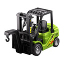 HJ2025-2D RTR 1/64 2.4G Mini RC Car Alloy 2 in 1 Forklift Crane With Trailer Support App Remote Controlled LED Light Sound Engineering Vehicle Desktop Toys Model Collection Gift For Boys
