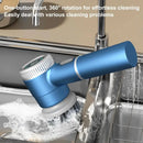 1200mAh Electric Dish Pot Cleaning Brush with 5 Brush Heads Bathroom Professional Cleaning Automatic Handheld Rechargeable Electric Cleaning Brush Kitchen Dishwashing Bottle Brush