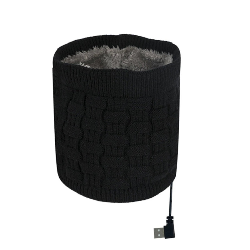 TENGOO Unisex Heated Scarf Neck Wrap Winter Outdoor Electric Heating Scarf Neck Warm Men Heating Keep Fleece Women Neck Wrap Knited Scarf Warmth Gear for  Cycling Climbing Hiking