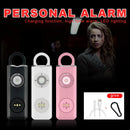 Personal Safety Siren 130dB Siren Strobe Key Chain 3 Colors Anti Robbery Call for Help Alarm