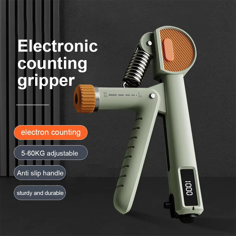 KALOAD 5-60KG Counting Hand Grip Strengthener Adjustable Resistance Finger Strength Trainer Portable Wrist Exercise Equipment