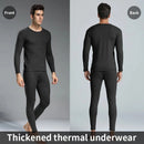 TENGOO 2Pcs Men Winter Thermal Wear, Thermal Underwear Set, Thermal Base Layer Set, Warmth Slim Body and High Elasticity Comfortable and Breathable Long Sleeve Crew Neck Bottom Shirts Tops & Pants Men's Thermal Clothing
