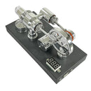 NikolaToy Mirror Polished Stirling Engine with Embedded Voltmeter USB Plug Unique Creative Desktop Ornaments Science Discovery Toys