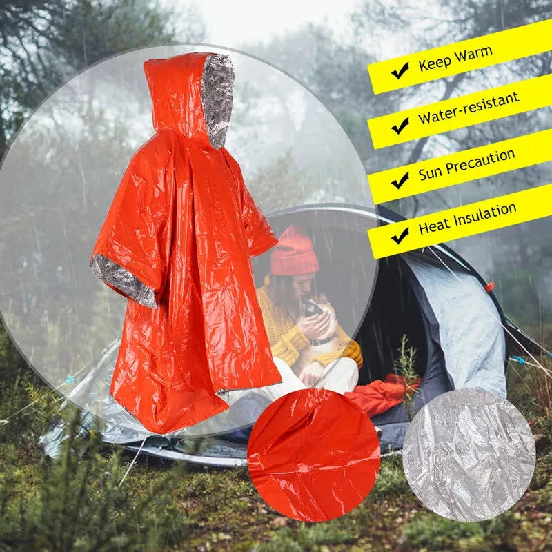 IPRee Outdoor First Aid Raincoat Camping Survival Blanket Desert Emergency Insulation Warm Equipment Body Protection
