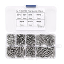 230pcs M3 304 Stainless Steel Allen Hex Drive Button Head Socket Cap Bolts Screws Nuts Assortment Kit Box Nuts Allen bolts Set