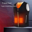 TENGOO HS-05 V-neck Slimming 5 Areas Smart Heating Vest 3 Gear Temperature USB Charging Winter Warmth Cold-proof Waistcoat for Men Women Elderly People