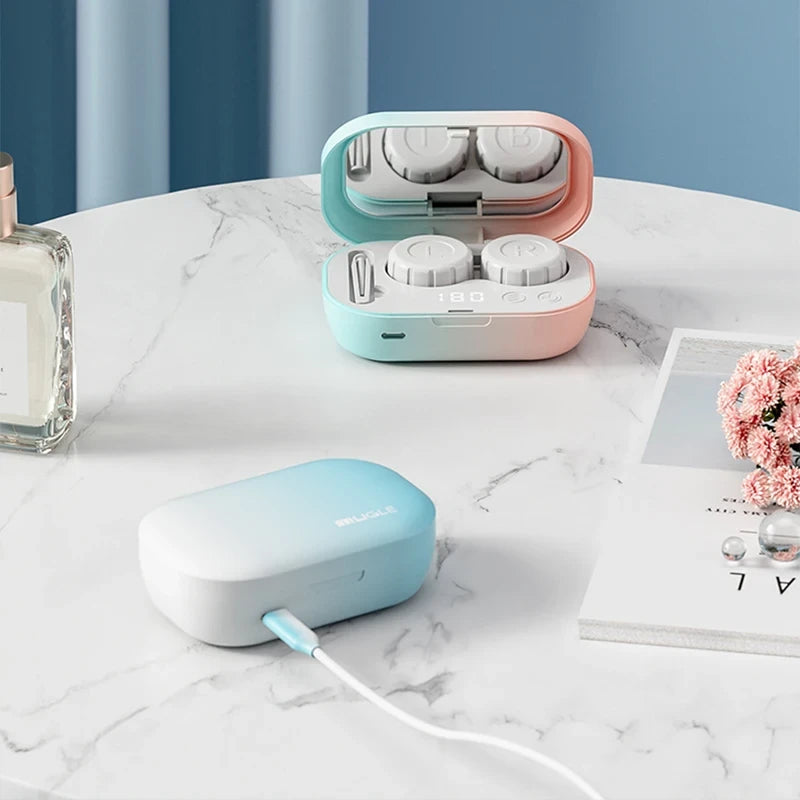 Mugle Mini Ultrasonic Electric Cleaner with Digital Display 4 Gears Time Setting Automatic Intelligent Sterilization And Cleaning Of Cosmetic