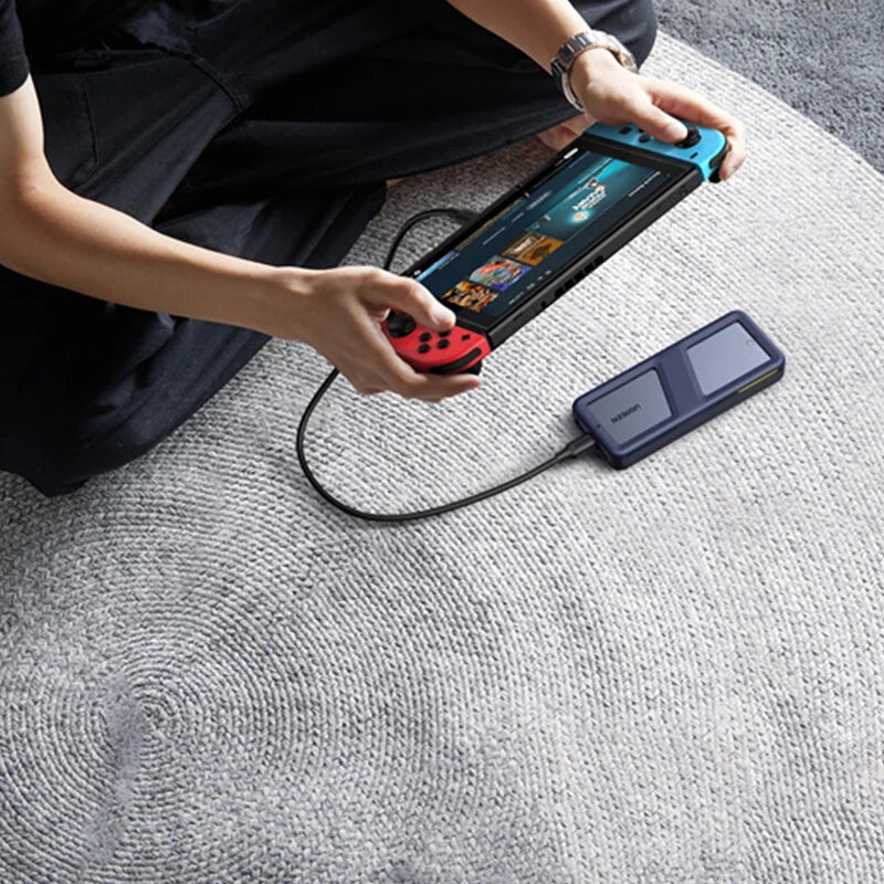 UGREEN CM777 20Gbps M.2 NVMe SATA SSD Case RGB Lighting Dual Protocol SSD Enclosure Adapter USB 3.2 Gen2 High Speed External Solid State Enclosure