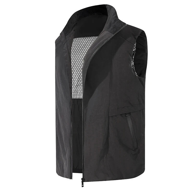 TENGOO HV-06S 6 Areas Heated Vest Winter USB Electric 3 Gear Adjustable Temperature Heated Vest Windproof Washable Thermal Waistcoat for Cycling Fishing Hiking Vest