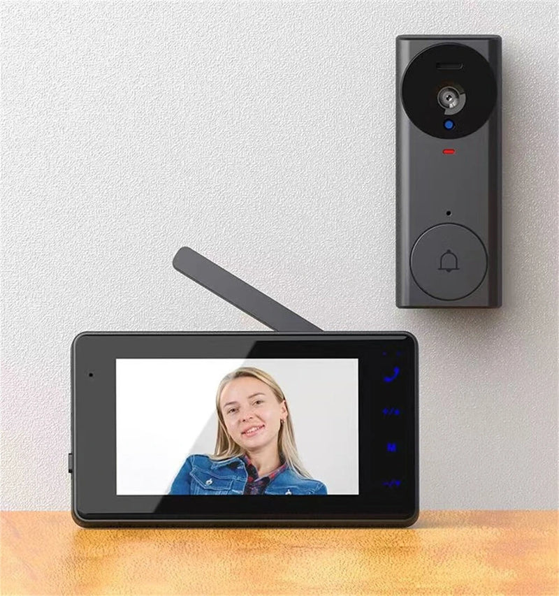 M17A Visual Doorbell 2.4G Wireless 4.3 Inch IPS Screen 640x480 Resolution 1500mAh Battery Long Range Easy Installation
