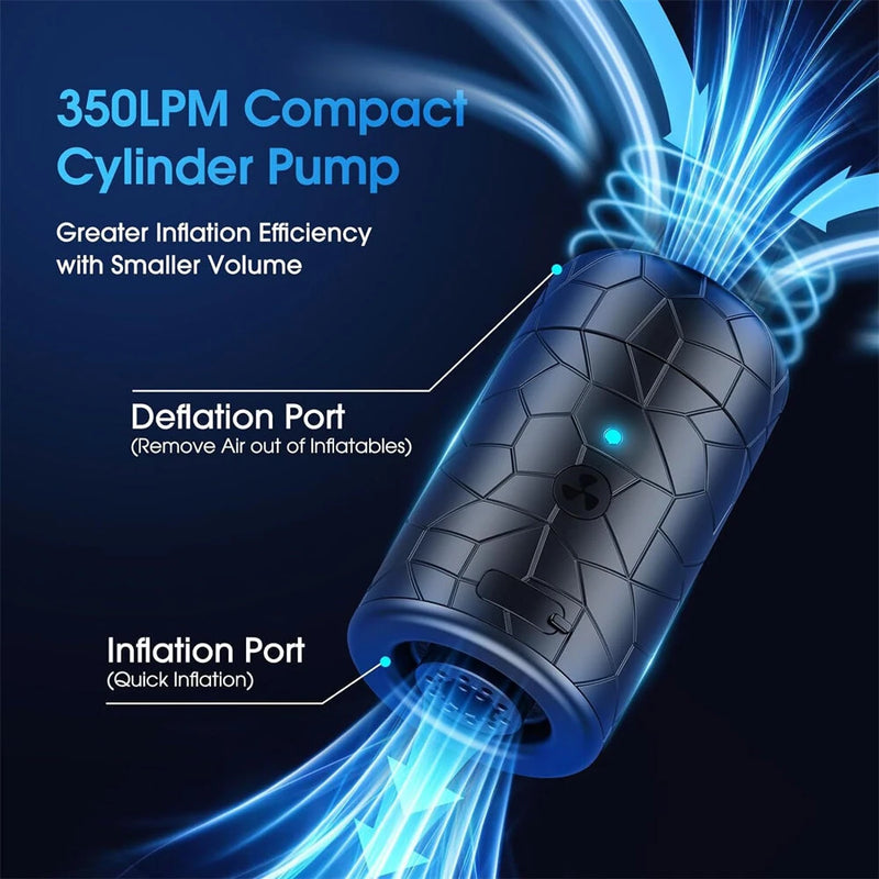 Mini Electric Air Pump For Inflatables Portable Air Mattress Pump Rechargeable Air Pump For Pool Floats Sleeping Pads