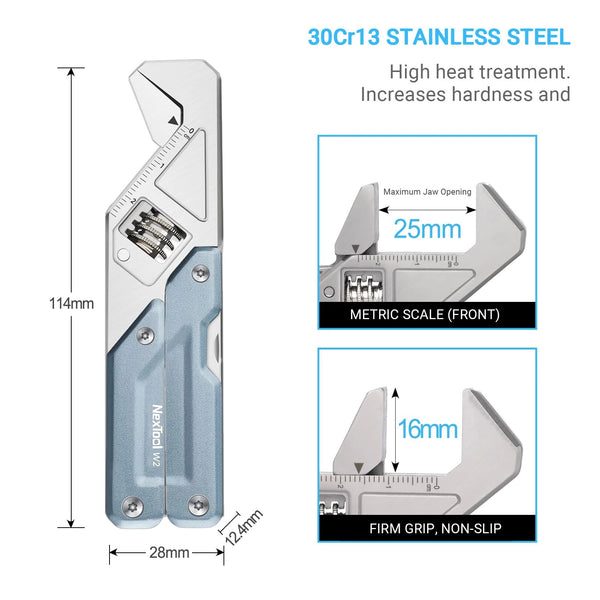 NexTool W2 8 In 1 Multi Tool Foloding Light Wrench Pliers Multi-functional Spanner Screwdriver Outdoor Camping EDC Hand Tool