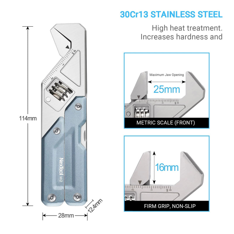 NexTool W2 8 In 1 Multi Tool Foloding Light Wrench Pliers Multi-functional Spanner Screwdriver Outdoor Camping EDC Hand Tool