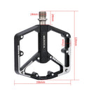 MEROCA DU 3 Bearing Bicycle Pedal Aluminum Alloy Anti-slip Widened Lightweight Labor-saving Bike Pedal for MTB Road Cycling