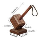 Creative Wooden Retro Bottle Openers Multifunction Hammer Shaped Drinks Corkscrew Long Handle Bottle Opener with Magnet