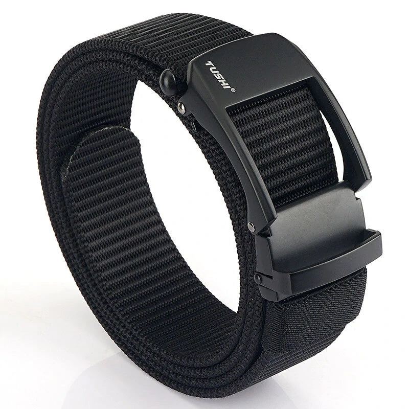 TUSHI 120cm Men's Military Tactical Nylon Belt Adjustable Wear-resistant Lightweight Waist Belt Buckle Canvas Belt Casual Sports Belts